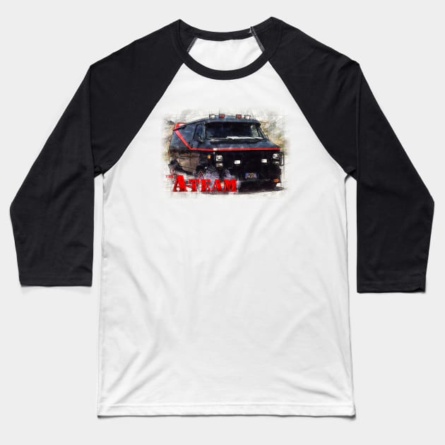 Sketchy A-Team Baseball T-Shirt by Treherne